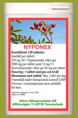 NYPONEX 5000 mg: 120 tabletter för 2 månader